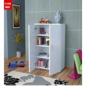 Resim Zerka Concept Tamamı Mdf Çok Amaçlı 4 Bölmeli 2 Kapaklı Dolap 