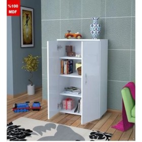 Resim Zerka Concept Tamamı Mdf Çok Amaçlı 4 Bölmeli 2 Kapaklı Dolap 