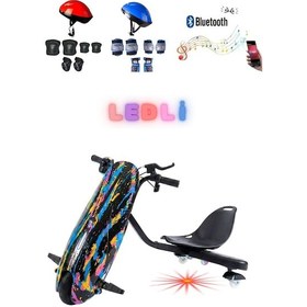 Resim Citymate Drift Car Elektrikli Kaykay Bluetooth Dirift Kar Hoverboard Scooter + Koruma Ekipmanı D33 