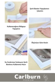 Resim Carlburn Premium Su Geçirmez Sızdırmaz Dayanıklı Pvc Yağ Kenar Küf Önleyici 3.2m Gri İzolasyon Bant 1 Adet 