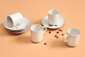 Resim Porland Altın Yaldız Kahve Takımı 12 Parça 