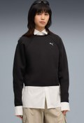 Resim EVOSTRIPE Relaxed Short C Siyah Kadın Sweatshirt Puma