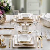 Resim Schafer Glamor Point Yemek Takımı 60 Parça Beyaz 
