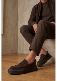 Resim Luciano Bellini 26K-ALFA5409S Erkek Hakiki Deri Casual Ayakkabı Kahverengi 