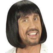 Resim TE Dükkan Buğz Ortaçağ Peruğu Kısa Siyah 