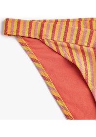 Resim Koton Simli Bikini Altı V Kesim Normal Bel Çizgili Multi Renkli 3sak00048mm 3SAK00048MMCMR 