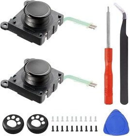 Resim 2'li Paket Yedek Joystick Düğmesi 3D Rocker Analog Kelebek Çubuğu Yedek PSV 2000 PS Vita 2000 2001 Siyah 