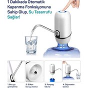Resim Taşınabilir Sarjlı Otomatik Damacana Su Pompası Beyaz 