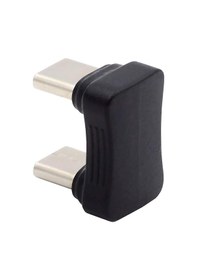 Resim Type-c To Type-c 180 Dirsek Adaptör 65w Hızlı Şarj & 480mbps Veri Aktarımı Erkek - Erkek Uçlu 