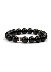 Resim Obsidyen Doğal Taş Bileklik 10 Mm Ruh Temizliği Renkli 