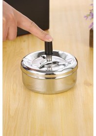 Resim 10 Adet Çelik 9 Cm Basmalı Kafe Restaurant Lokanta Yuvarlak Kül Tablası Küllük 