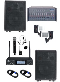 Resim Lastvoice Elit Plus Paket-2 Profesyonel Ses Sistemi Mikser Amfi Hoparlör Mikrofon 