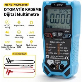 Resim Fnırsı Mt-40 Akıllı Dijital Multimetre 4000 Sayım 