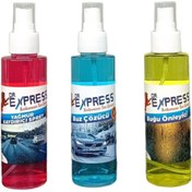 Resim Drexpress Kışlık 3'lü Oto Bakım Sprey Set Buğu Önleyici Buz Çözücü Yağmur Kaydırıcı 3x150ml 