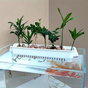 Resim 1 Adet PP Asma Hidroponik Ekim Sepeti Akvaryum Balık Tankı Su Otu Kupa Duvara Monte Depolama Sepeti 