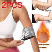 Resim 1 Çift Kadın Sauna Ter Bandı - Nem Emici Kol Şekillendirme ve Egzersiz Kollukları, Biceps Tonlama & Ter Artırma, Tekstil Malzeme, Elde Yıkama, Ev İçin Sauna, Fitness Aksesuarı, Şık Metalik Tasarım 