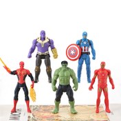 Resim 5 adet set/Marvel Kahraman Serisi Captain America Iron Man Spider-Man Hulk Oyuncak Seti Figür Oyuncak Arkadaşlar Arası Hediye 