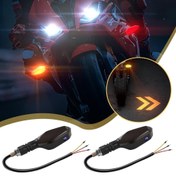 Resim Motorsiklet Projeksiyon Dönüş Sinyali, Zemin Işığı, Renkli Atmosfer LED Atmosfer Dönüş Sinyali, Yüksek Parlaklık Uyarı Işığı 
