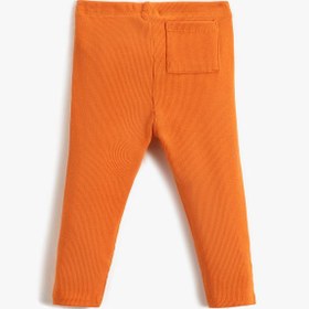 Resim Kız Bebek Fitilli Basic Tayt Etiket Detaylı Beli Lastikli 