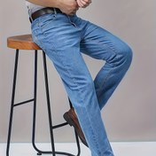 Resim Erkek İş Düz Bacak Kot Pantolonu - Klasik Normal Kesim Tek Renkli Denim, Bahar/Sonbahar için Çok Yönlü Çalışma ve Günlük Pantolonlar, Sadece Elde Yıkama, Bahar Sonbahar Giyimi | Minimalist Tasarım | Dayanıklı Denim 
