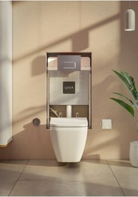 Resim VitrA 800-1868 V-Fix Prime 8 cm Gömme Rezervuar Seti Parlak Krom Diğer 