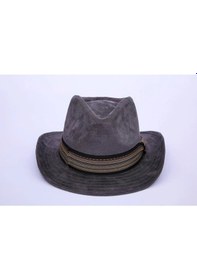 Resim Twingold İsme Özel Süet Kovboy Fötr Şapka - Ab01007 - Gri Gri 