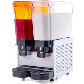 Resim SAMIXIR Klasik Twin Fıskiyeli Ve Karıştırıcılı Soğuk İçecek Dispenseri 20+20 Litre Inox 