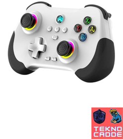 Resim beboncool Z01 PC/IOS/PS4/PS3/Switch/ANDROID Telefon Tablet Titreşimli RGB Bluetooth Joystick Gamepad 
