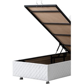 Resim Setaymobilya Baza, Camelli Beyaz Tek Kişilik Baza + Başlık, Setay 