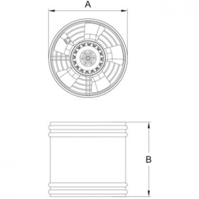 Resim BVN Bahçıvan 20 Cm Çapında Borax 200-2k 2750 D/d 220/230 Volt Monofaze Aksiyel Kanal Tipi Fan 