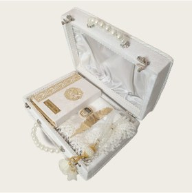 Resim Hediyelik Çeyizlik Hafız Boy Kuranı Kerim-beyaz 