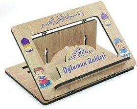 Resim Masaüstü Kadameli Ayarlanabilir Ahşap Oğlumun Rahlesi 