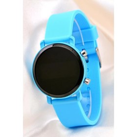 Resim Pinkoli Mavi Silikon Kordonlu LED Watch Genç Kız Kadın Yetişkin Çocuk Saati ST-304137 