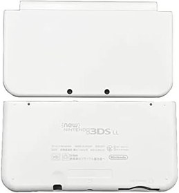 Resim Yeni Üst ve Alt Buzlu Kabuk Kapak Plakaları Değiştirme, Nintendo Yeni 3DS New3DS XL LL New3DSXL Elde Taşınır Oyun Konsolu, Beyaz Renk Mat Muhafaza A E Ön Kaplama Levhası + Vida Seti 