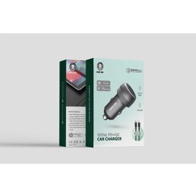 Resim Green Lion PD + QC Araç Şarj Cihazı ve Type-C'den Type-C'ye Kablo (1m) 