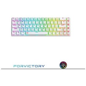 Resim North Odin Pro Wl68 Lightcore Kablosuz Bluetooth Rgb Red Switch Türkçe Beyaz Mekanik Gaming Klavye 