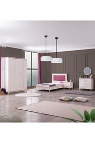 Resim Setay Ezgi Genç Odası - 3 Kapılı Dolap, Karyola, Komodin, Şifonyer 
