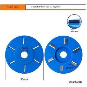 Resim Kosona Ahşap Oymacılık Uçak Aleti - 6 Dişli Düz 16 Mm İç Çap Mavi, Ahşap Tahta, Çay Tabağı, Masaüstü Oymak İçin Keskin Ve Hassas Alet 