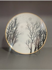 Resim Fermato 6 Kişilik Porselen Servis Tabağı Seti Grigio Serisi Çok Renkli 