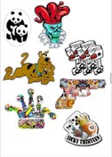 Resim sticker Motosiklet Kask Laptop Telefon Çıkartma Eğlenceli Yapıştırma 