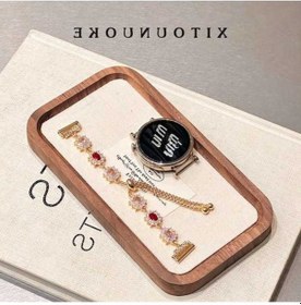 Resim Treasures Huawei Gt4 46mm 22mm Pink Diamond Gold Copper Zinc Akıllı Saat Kolu Yurt İçi Um37063-31 
