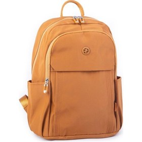 Resim Nas Bag Unisex Büyük Boy Su Geçirmez Çok Gözlü Extra Hafif Sportif Sırt Çantası Hardal 