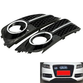 Resim Audi A4 RS 2008-2011 Krom Çerçeveli Siyah Sis Çerçevesi 