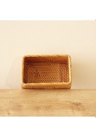 Resim Mira Rattan 20x14x8 Cm Saklama Kutusu Bej 