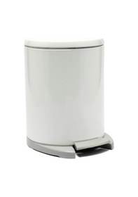 Resim Primanova Cigo Paslanmaz Beyaz Çöp Kovası Pedallı 6Lt. M-E41-01-0 Beyaz 