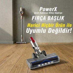 Resim Heifer Powerx Fırçalı Başlık ile Şarjlı Kablosuz Dikey Süpürge 1 Adet Türkiye Menşeli 
