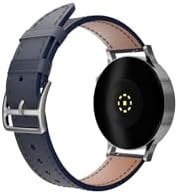 Resim 20mm Kordon Genişliği Olan Saatlerle Uyumlu 20 Mm Hakiki Deri Düz Lacivert Kordon Silver Toka 