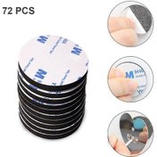 Resim Sones 72 Adet 50x1.5mm Yuvarlak Eva Köpük Çift Taraflı Yapışkan Güçlü Yüksek Viskoziteli Sünger Etiket Siyah 