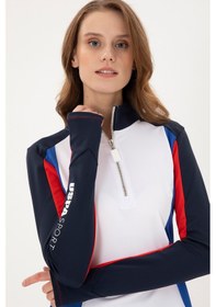Resim U.S. Polo Assn. Kadın Lacivert Dik Yaka Sweatshirt 50291462-VR033 