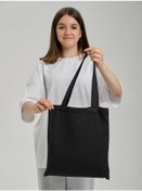 Resim Desen Olmadan Siyah Pamuklu Shopper Ç 463677539 Siyah 